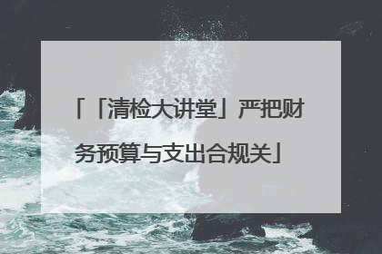 「清检大讲堂」严把财务预算与支出合规关