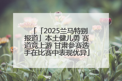 「2025兰马特别报道」本土健儿勇 赛道竞上游 甘肃参赛选手在比赛中表现优异