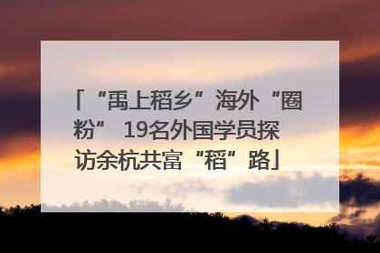 “禹上稻乡”海外“圈粉” 19名外国学员探访余杭共富“稻”路