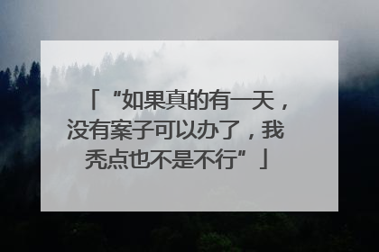“如果真的有一天，没有案子可以办了，我秃点也不是不行”