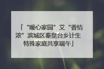 “暖心家园”艾“香情浓”滨城区秦皇台乡计生特殊家庭共享端午