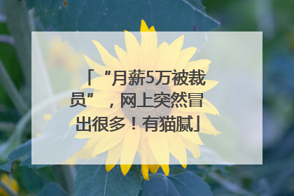 “月薪5万被裁员”，网上突然冒出很多！有猫腻