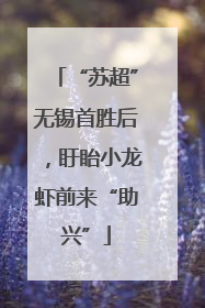 “苏超”无锡首胜后，盱眙小龙虾前来“助兴”