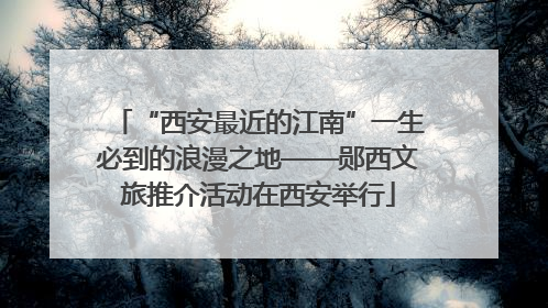 “西安最近的江南”一生必到的浪漫之地——郧西文旅推介活动在西安举行