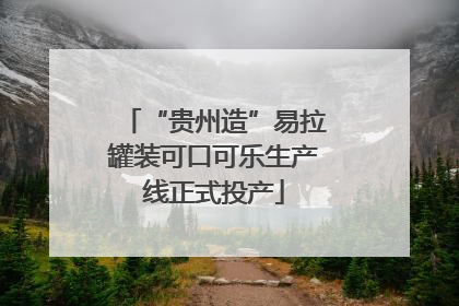 “贵州造”易拉罐装可口可乐生产线正式投产
