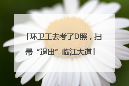 环卫工去考了D照，扫帚“退出”临江大道