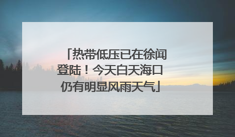 热带低压已在徐闻登陆！今天白天海口仍有明显风雨天气