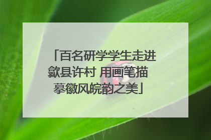 百名研学学生走进歙县许村 用画笔描摹徽风皖韵之美