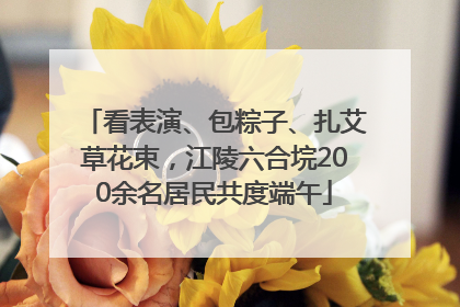 看表演、包粽子、扎艾草花束，江陵六合垸200余名居民共度端午