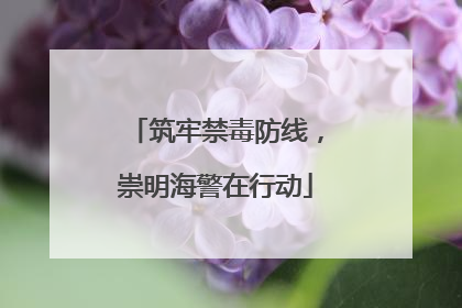 筑牢禁毒防线，崇明海警在行动