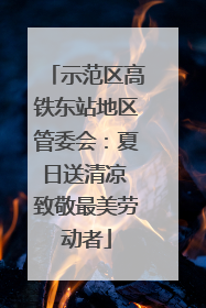 示范区高铁东站地区管委会：夏日送清凉 致敬最美劳动者