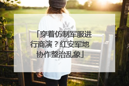 穿着仿制军服进行商演？红安军地协作整治乱象