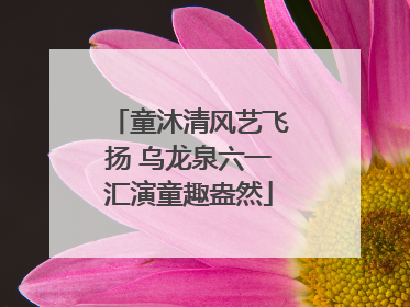 童沐清风艺飞扬 乌龙泉六一汇演童趣盎然