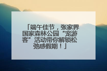 端午佳节，张家界国家森林公园“宠游客”活动带你解锁松弛感假期！