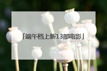 端午档上新13部电影