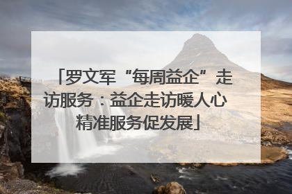 罗文军“每周益企”走访服务：益企走访暖人心 精准服务促发展