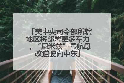 美中央司令部所辖地区将部署更多军力，“尼米兹”号航母改道驶向中东