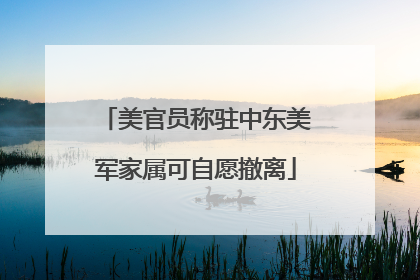 美官员称驻中东美军家属可自愿撤离