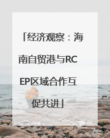 经济观察：海南自贸港与RCEP区域合作互促共进