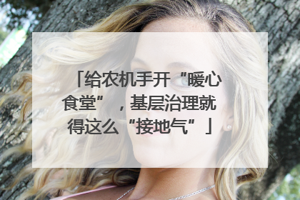给农机手开“暖心食堂”，基层治理就得这么“接地气”