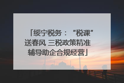 绥宁税务：“税课”送春风 三税政策精准辅导助企合规经营