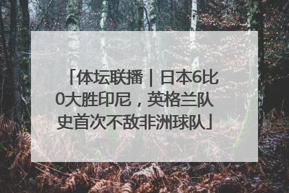 体坛联播｜日本6比0大胜印尼，英格兰队史首次不敌非洲球队