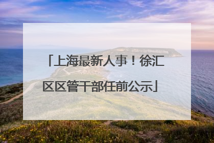上海最新人事！徐汇区区管干部任前公示