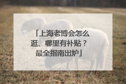 上海老博会怎么逛、哪里有补贴？最全指南出炉