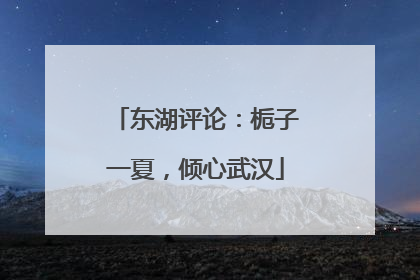东湖评论：栀子一夏，倾心武汉