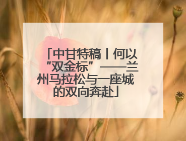 中甘特稿丨何以“双金标”——兰州马拉松与一座城的双向奔赴