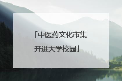 中医药文化市集开进大学校园