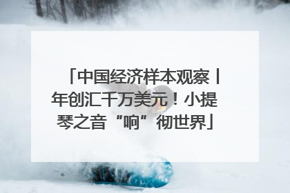 中国经济样本观察丨年创汇千万美元！小提琴之音“响”彻世界