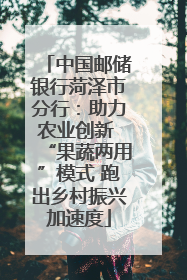 中国邮储银行菏泽市分行：助力农业创新 “果蔬两用”模式 跑出乡村振兴加速度