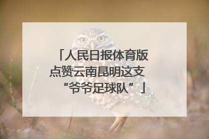 人民日报体育版点赞云南昆明这支“爷爷足球队”