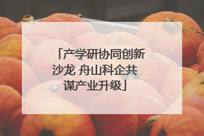产学研协同创新沙龙 舟山科企共谋产业升级