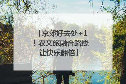 京郊好去处+1！农文旅融合路线让快乐翻倍