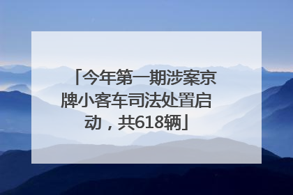 今年第一期涉案京牌小客车司法处置启动，共618辆