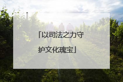 以司法之力守护文化瑰宝