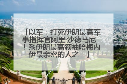 以军：打死伊朗最高军事指挥官阿里·沙德马尼！系伊朗最高领袖哈梅内伊最亲密的人之一