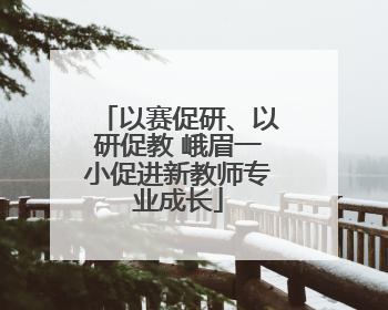 以赛促研、以研促教 峨眉一小促进新教师专业成长