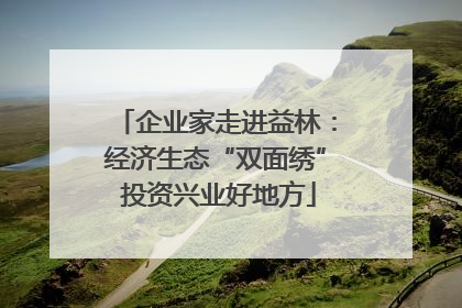 企业家走进益林：经济生态“双面绣” 投资兴业好地方
