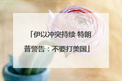 伊以冲突持续 特朗普警告：不要打美国