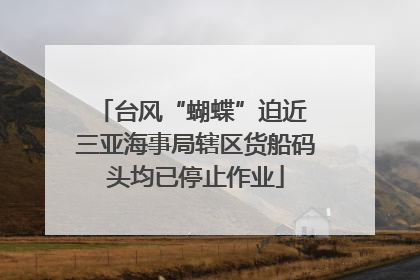台风“蝴蝶”迫近 三亚海事局辖区货船码头均已停止作业