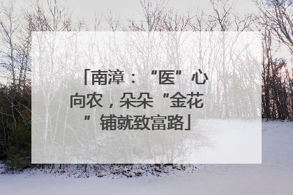 南漳：“医”心向农，朵朵“金花”铺就致富路