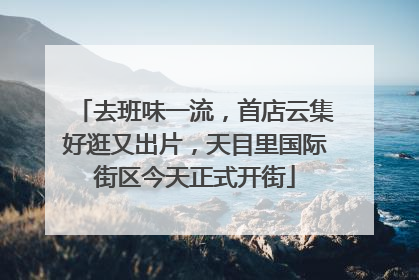 去班味一流，首店云集好逛又出片，天目里国际街区今天正式开街