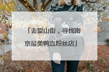 去望山街，寻找南京最美鸭血粉丝店