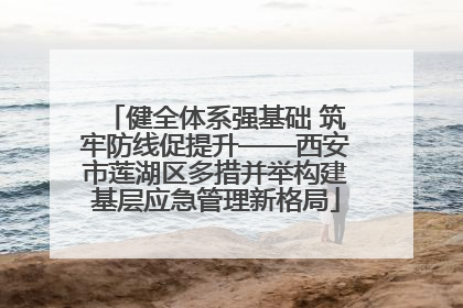 健全体系强基础 筑牢防线促提升——西安市莲湖区多措并举构建基层应急管理新格局