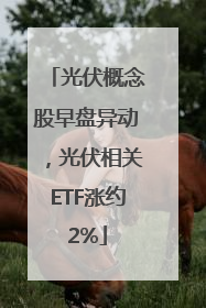 光伏概念股早盘异动，光伏相关ETF涨约2%