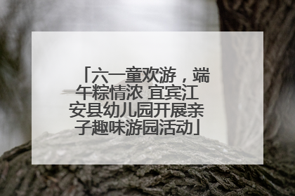 六一童欢游，端午粽情浓 宜宾江安县幼儿园开展亲子趣味游园活动