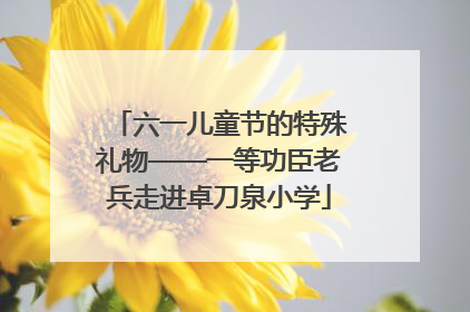 六一儿童节的特殊礼物——一等功臣老兵走进卓刀泉小学
